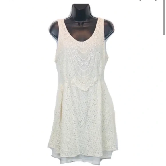Maurices White Lace Crochet Dress Maurices White Lace Crochet Dress